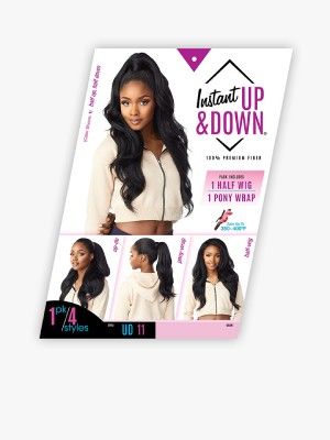 UD 11 Instant Up n Down Synthetic Hair Half Wig Sensationnel