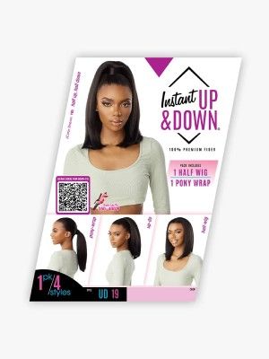 UD 19 Synthetic Hair Instant Up n Down Half Wig Sensationnel