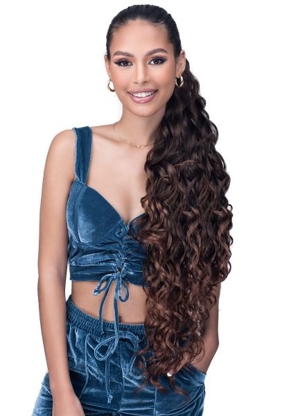 Spring Curl 30 Synthetic Drawstring Ponytail Hair Piece Laude Hair