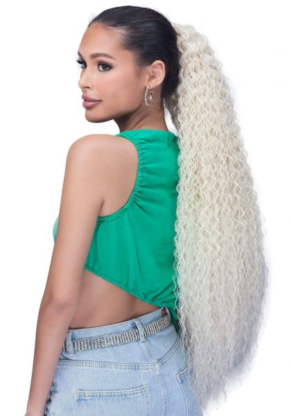 Deep Wave 32 Synthetic Drawstring Ponytail Hair Piece Laude Hair