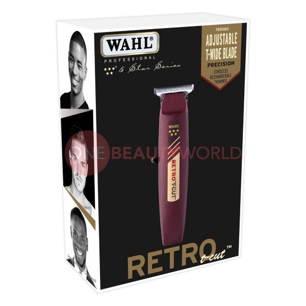 WAHL Professional 5 Star Series RETRO T CUT Cordless Adjustable T Wide Blade Trimmer