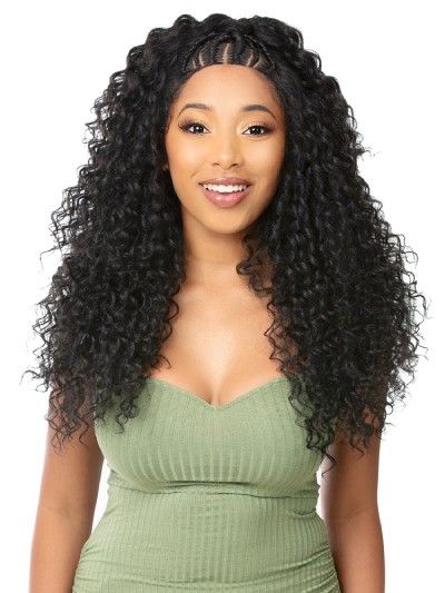 WATER DEEP 24 13X4 LACE BRAIDED Lace Front Wig Illuze Nutique