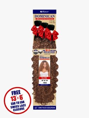 Water HH Dominican 100% Human Hair With 13x6 Ear To Ear Swiss Lace Closure Hair Bundle - Beauty Elements