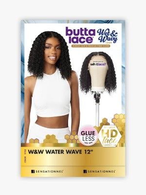 Water Wave 12 Butta Wet n Wavy Human Hair Blend HD Lace Front Wig Sensationnel