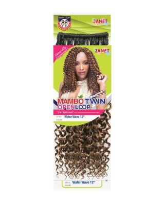 Water Wave 12 Inch TwinLoop Crochet Braid By Janet Collection