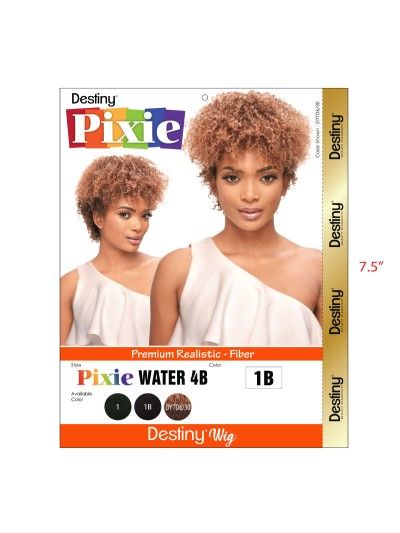 WATER4B Destiny Pixie Premium Realistic Fiber Full Wig Beauty Elements