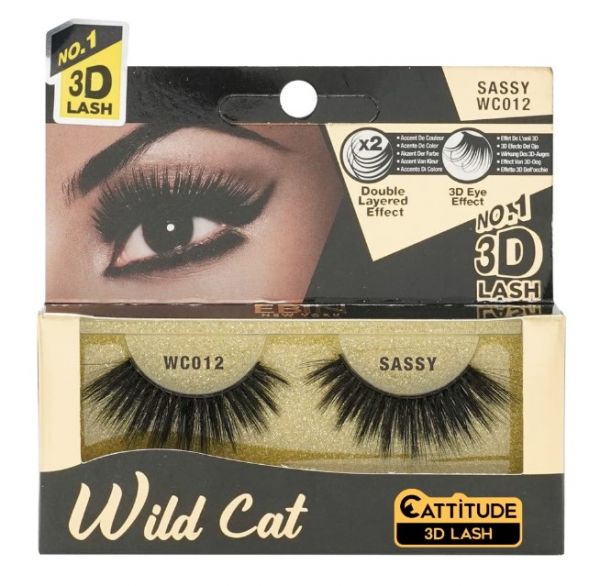 WC012 Sassy Wild Cat Eye 3D Lash Ebin New York