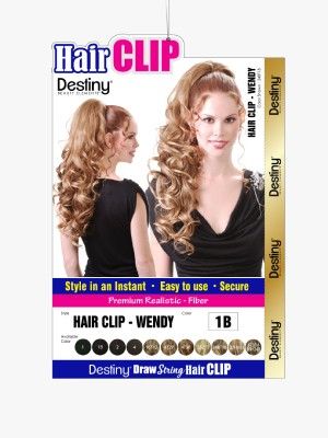 Wendy Destiny Premium Realistic Fiber Drawstring Hair Clip - Beauty Elements