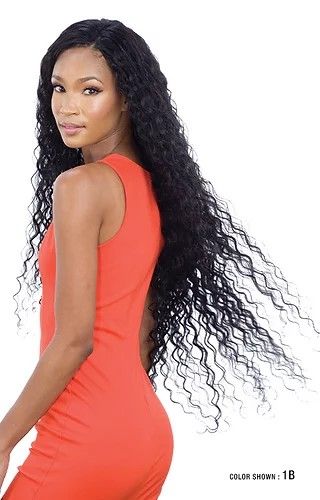 WET & CURLY 001 36 Inch Synthetic Bloom Bundle Weave By Mayde Beauty