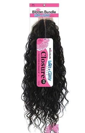 WET&CURLY 001 CLOSURE 16 Inch Synthetic Bloom Bundle By Mayde Beauty
