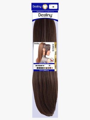 Yaki Straight 14 Inch Destiny Premium Realistic Fiber Hair Bun - Beauty Elements