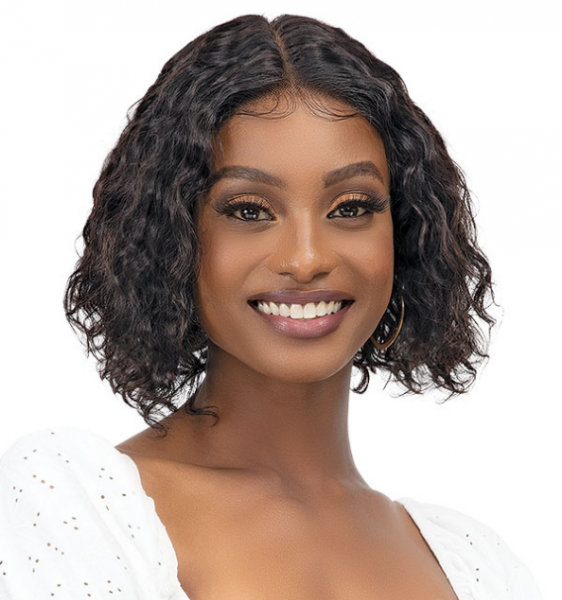 HH NATURAL DEEP PART LACE ZARIA WIG 100% NATURAL VIRGIN REMY HUMAN HAIR BY JANET COLLECTION