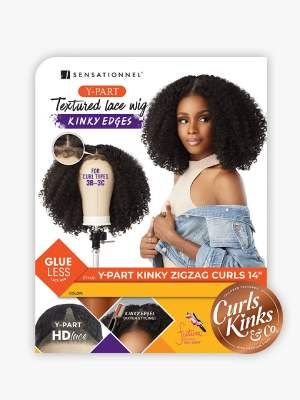 Zigzag Curls 14 Y Part Kinky Edges Wig Sensationnel