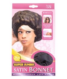 Qfitt Satin bonnet #123-Black
