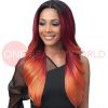 Bobbi Boss Glueless Lace Wig Human Hair Blend Alivia 13x7 Extended Free Parting Lace Frontal - MBLF001