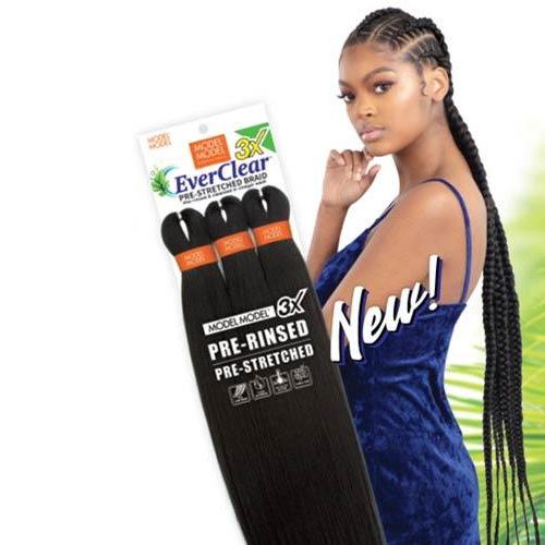 3X EverClear 52 Inch Model Model Pre Stretched Braiding Hair