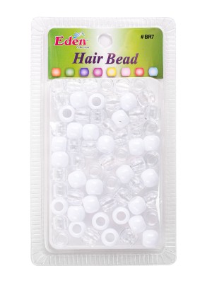 BR7- White and clear beads