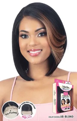 Ice Human Hair Blend HD Lace Front Wig Mocha Mayde Beauty