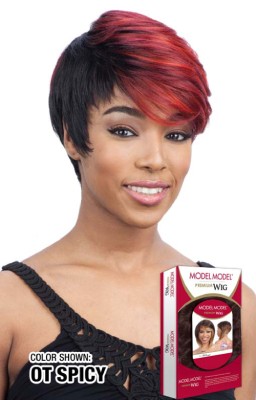 Lennon Synthetic Hair Premium Full Wig model Model