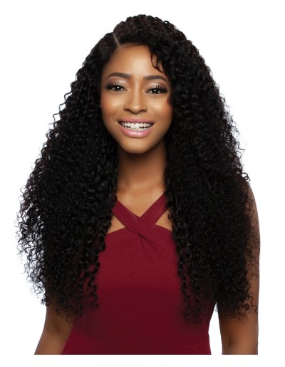 TRMD201 11A Bohemian Curl 28 Deep Side Part Lace Front Wig Mane Concept