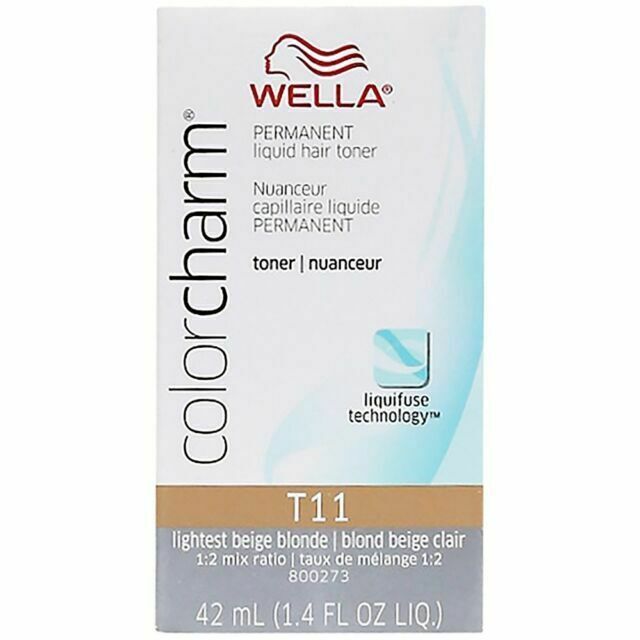 Wella Color Charm Permanent liquid Hair Toner T11 Lightest Blonde, 1.4 oz